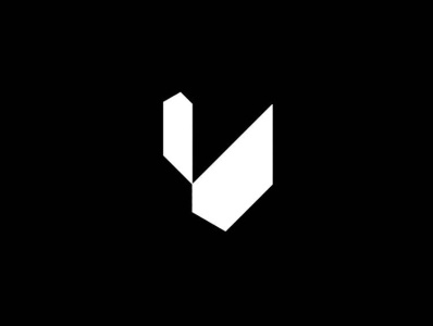 "V" Visual representation. art branding geometic icon logo minimal vector visual