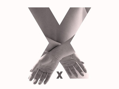 "x" Lowercase art minimal visual x