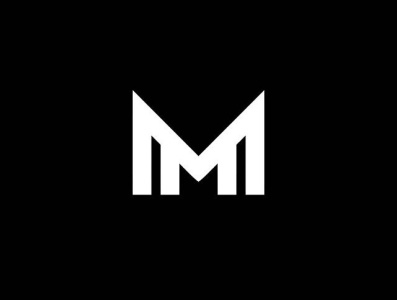 "Double M" Visual representation. branding design geometic icon logo minimal vector