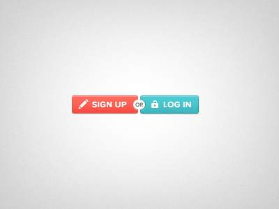 Sign Up / Log In Buttons button login signup