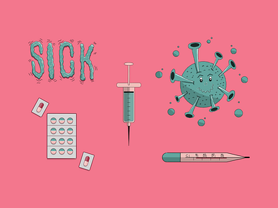 Sickness design illustration