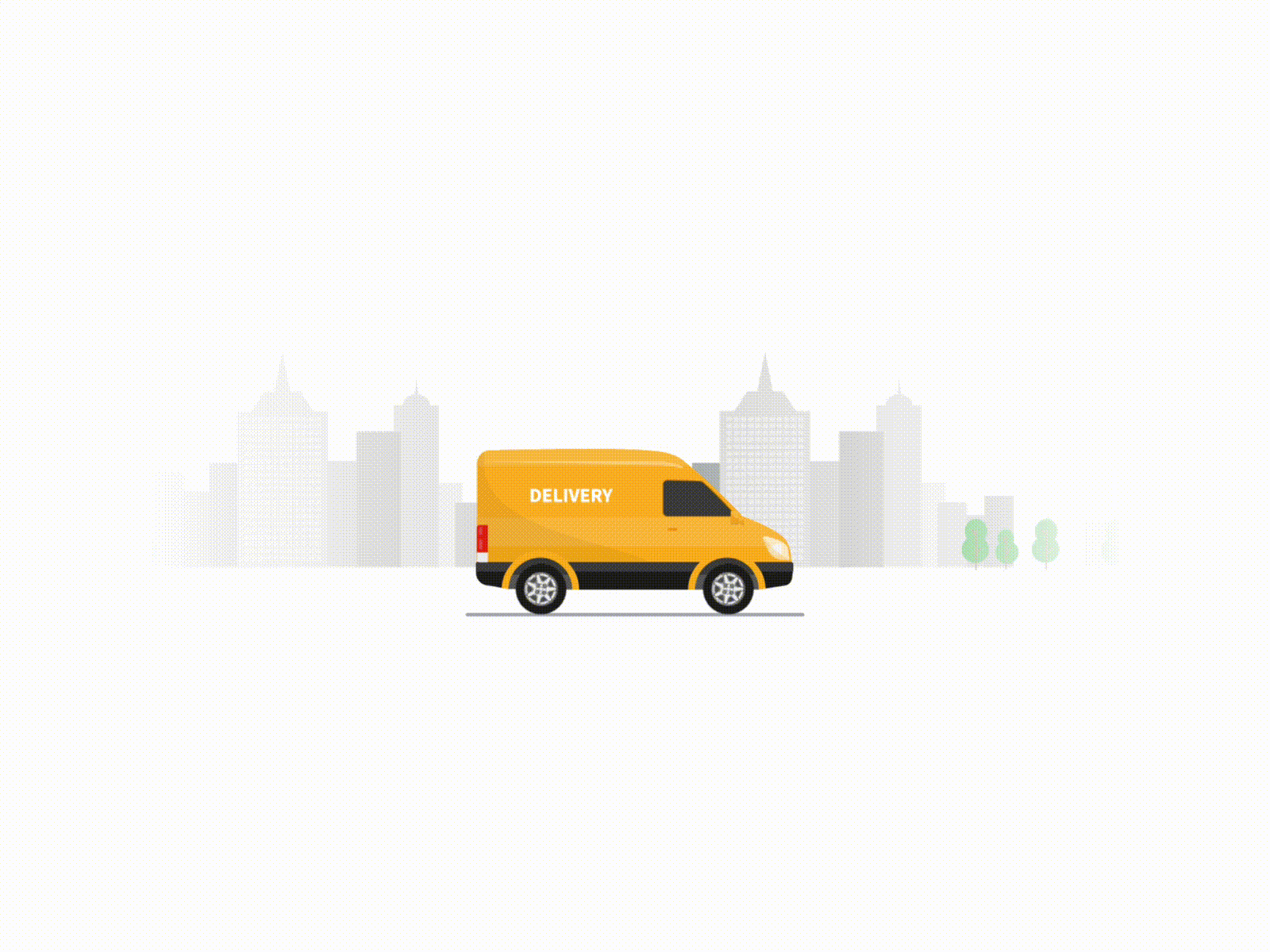 delivery animation vector
