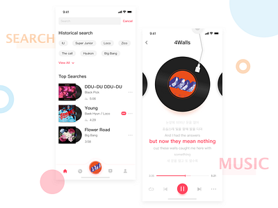 music app app music app sketch ui