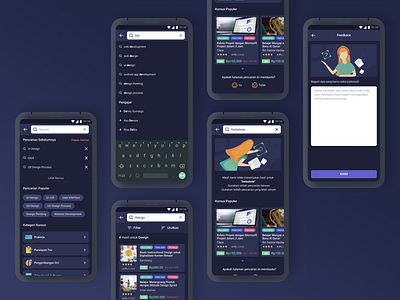Skill Academy - App Exploration clean dark design illustration learning learning app mobile mobile app mobile app design mobile design mobile ui mockup search search results ui uidesign