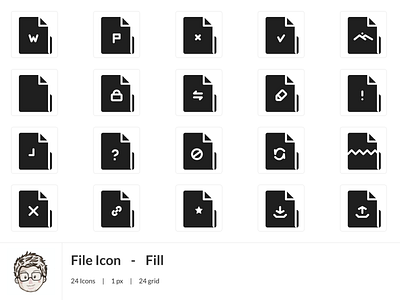File Icon Set #3 - Filled Style filled filled icons icon icon design icon set iconography icons uidesign uiux vector