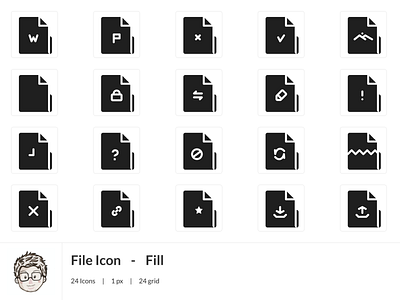 File Icon Set #3 - Filled Style