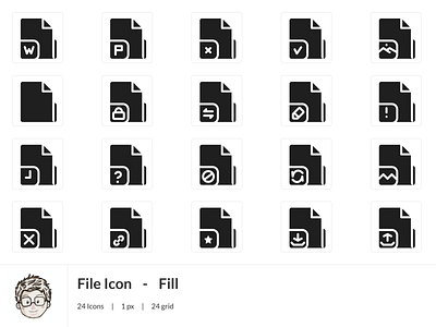 File Icon Set #4 - Filled Style fill filled filled icon icon icon design icon set iconography icons uidesign uiux vector
