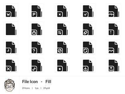 File Icon Set #4 - Filled Style