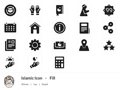 Islamic Icon Set #2 - Filled Style fill filled filled icon filled icons icon icon design icon set iconography icons islamic muslim