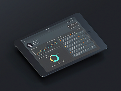 Dark Mode - Dashboard analytics chart dark dark mode dark ui dashboard design ui user management ux