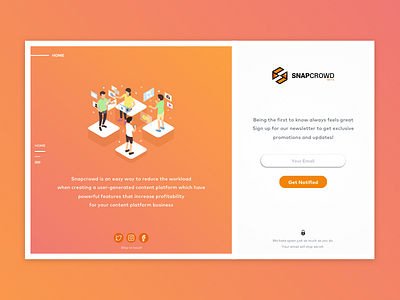 Snapcrowd Landing Page