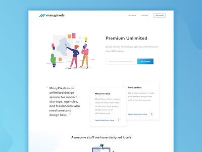 Landing Page Redesign - Manypixels