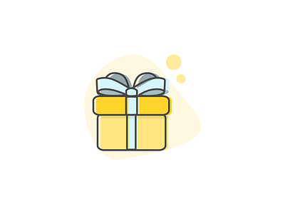 Gift flat gift icon illustration inkscape inkscapedesign lineart present yellow