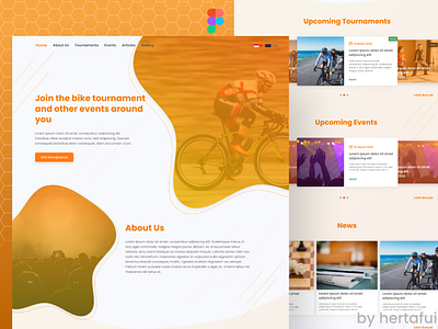 Landing page for sports event concept