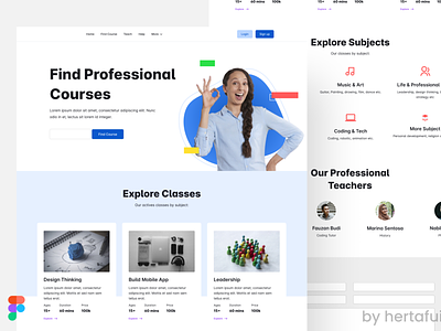 Online Course Landing Page Concept