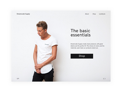 Dreamcode Supply Landing page concept design fashion landing page