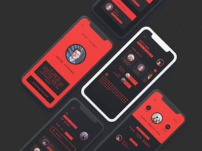 Senior Assassin Mobile App app assassin clean color design home menu mobile profile red simple web