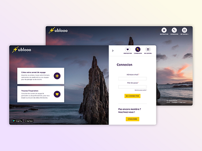 Ublooo design travel app ui web