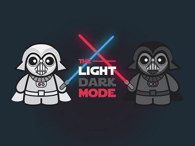 The dark mode - illustration for our blog character character design dark mode dark vador design illustration jedi lego light mode star wars