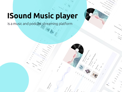 ISound music streaming platform app branding design landing productdesign typography ui ux vector web