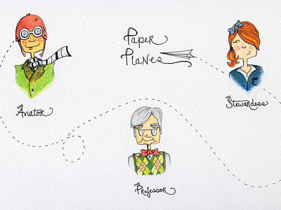 Paper Planes characters illustration