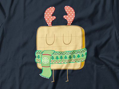 Waffle Holiday Tee holiday illustration twitch waffle