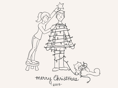 Happy Holidays! cat christmas comics holiday illustration