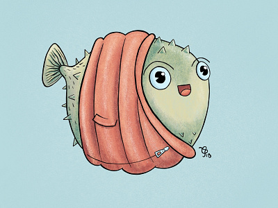 Puffer Puffer Fish illustration procreate app pufferfish