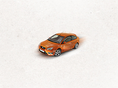 Car car focus ford manipulation orange vector