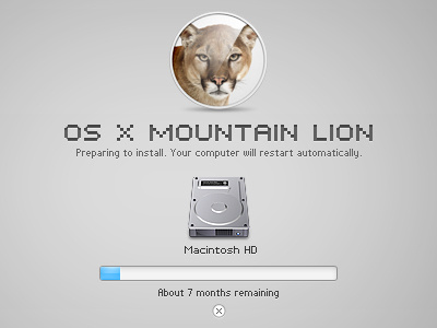 Mountain Lion apple hd install lion mac mountain os x