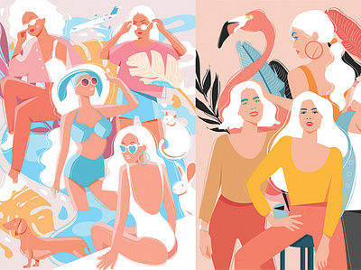 Blondies characters illustration people people illustration