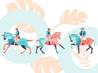 Spanish Horses domavaquera equestrian horse horseriding illustration spanishhorses