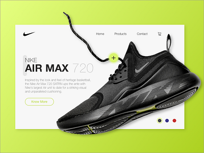 Nike Air Max 720 landing page concept landing page design nike air max ui ui design