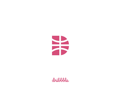 D for Dribbble ball basketball d dribbble dribbble ball illustration letter design logo logo design