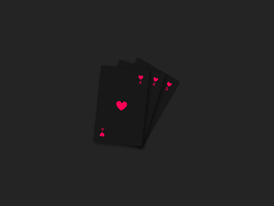Dribbble Warmup - Playing Cards 3 cards cards dribbble game hearts playing card warmup