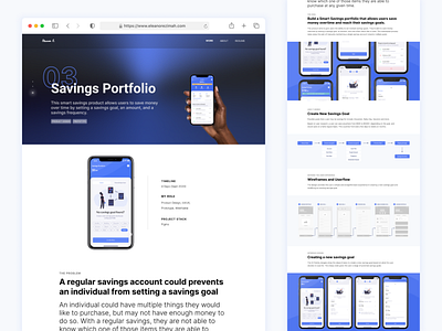 Savings Portfolio design ui ux