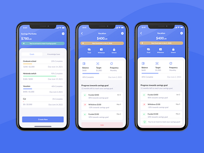 Preview your savings portfolio design ui ux