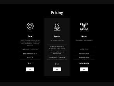 Pricing table