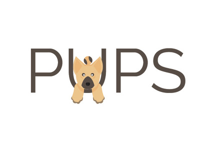 Pups logo design icon illustration logo thirty day logo challenge thirty day logos thirtylogos typography vector web