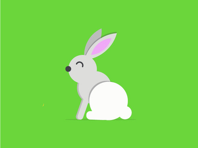 Rabbit flatdesign cute drawing flatdesign icon rabbitdrawing rabbits ui vector