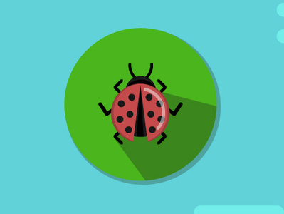 Ladybug flat design