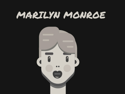 Marilyn monroe flat design branding design flat flat 2.0 flatdesign icon illustration vector