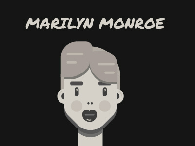 Marilyn monroe flat design