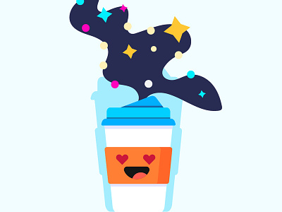 Coffeee flat design