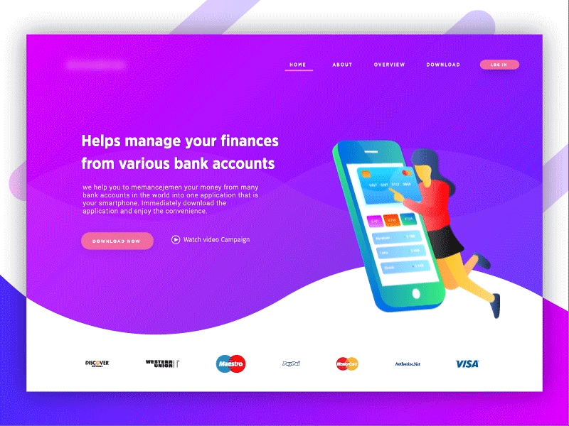 Animated Financial Landing Page