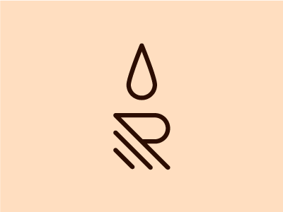 R + Drop Logo brandidentity branding freelance logo logodesign monogram type typography