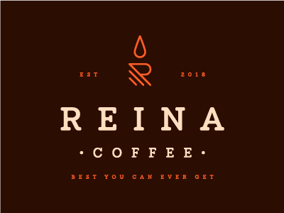 Reina Coffee coffee logo logodesign type typography