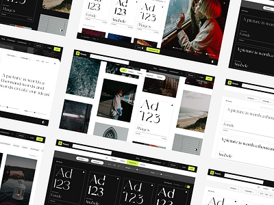 Pexels - Website redesign branding concept font grid image library minimalist pexels redesign typography
