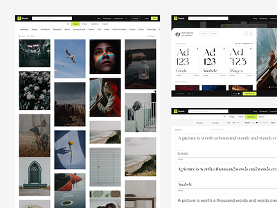 Pexels - Images & fonts branding concept font gallery grid image library minimalist pexels redesign typography