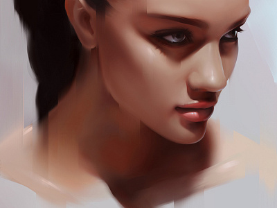 Rosie art beauty cg digital girl illustration model painting portrait